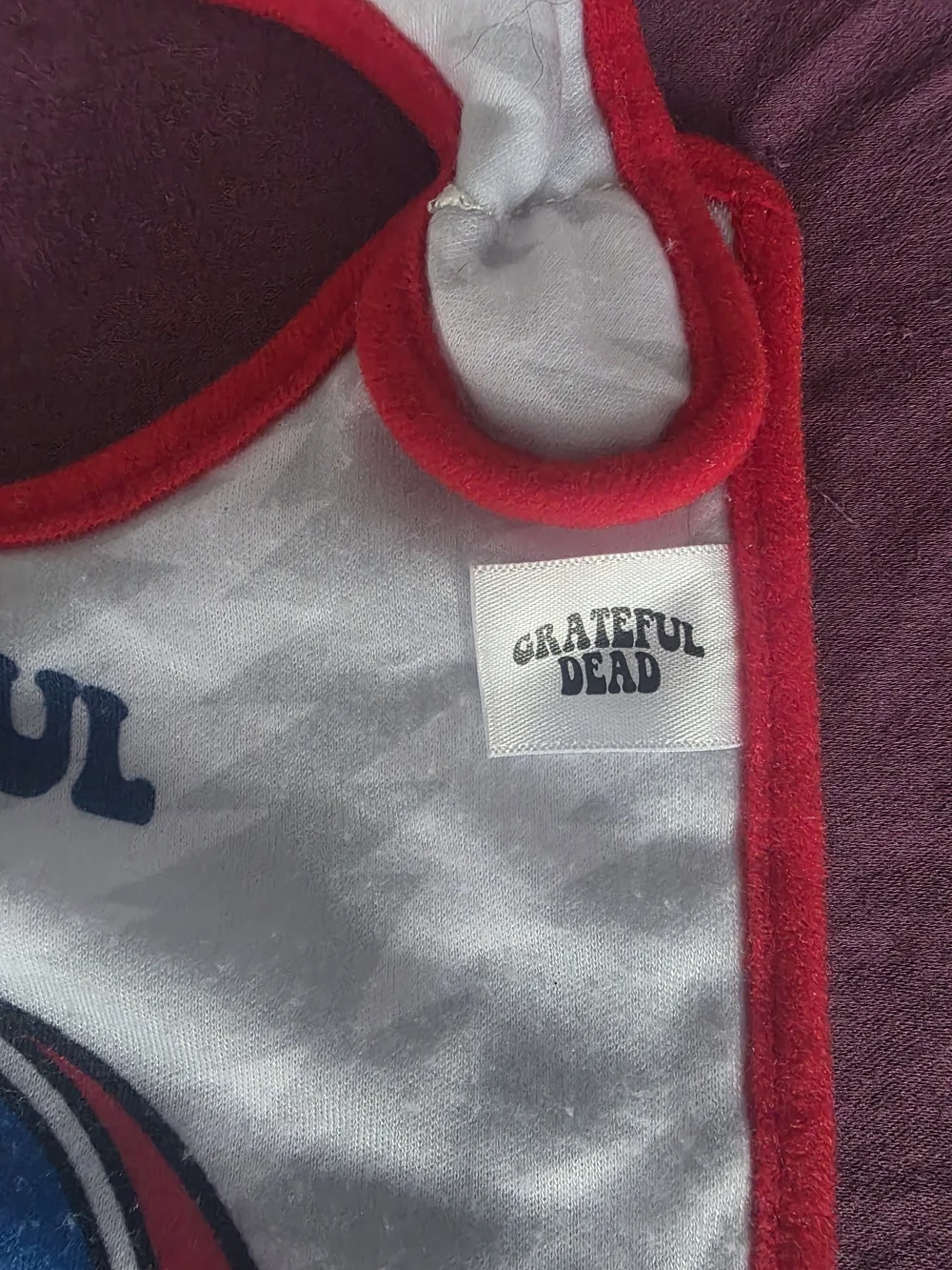 Grateful Dead Baby Bibs - Colorful Blue & Red Designs